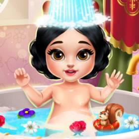 play Snow White Baby Bath - Free Game At Playpink.Com