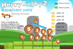 play Harryrabby 2 Elementary Math - Missing Number In A Sequence