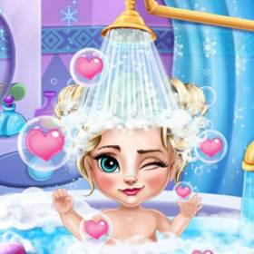 play Ice Queen Baby Bath - Free Game At Playpink.Com