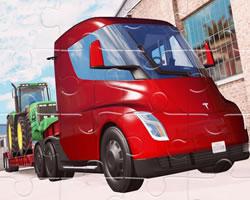 play Tesla Trucks Jigsaw