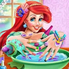 play Mermaid Princess Nails Spa - Free Game At Playpink.Com