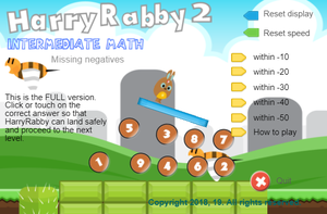 play Harryrabby 2 Find The Missing Negative Number Full