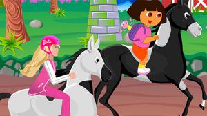 play Dora Horse Racing Mania