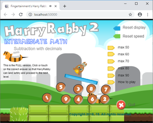 play Harryrabby 2 Subtraction With 2 Decimal Places Free