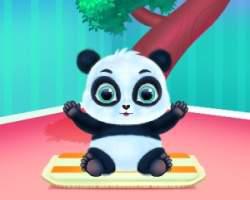 Cute Panda Caring And Dressup