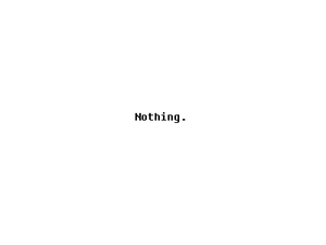 Nothing.