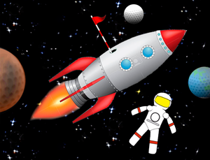 play Spaceship Minigolf