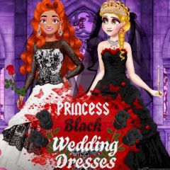 play Princess Black Wedding Dresses