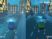 play 3D Night City: 2 Player Racing
