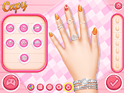 play Princesses Flower Nails Art