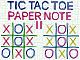 Tic Tac Toe Paper Note 2