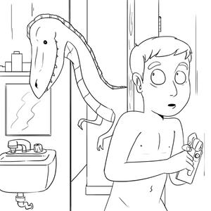Oh No! There'S A Dinosaur In Your Bathroom!