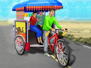 play Public Tricycle Rickshaw Driving