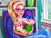 play Super Doll Twins Birth