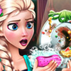 play Ice Queen Dish Washing