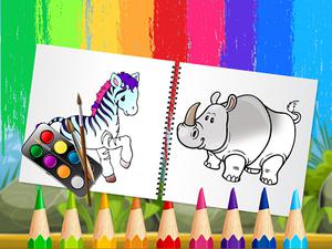 play Funny Animals Coloring Book