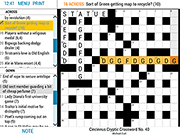play Cryptic Crossword By Cincinnus
