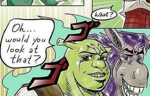 play Shrek Donkey Meets Jotaro Kujo And His Jojo Friends