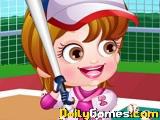 play Baby Hazel Baseball Player Dressup