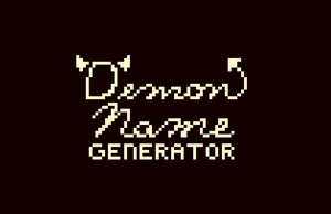 play Demon Name Generator