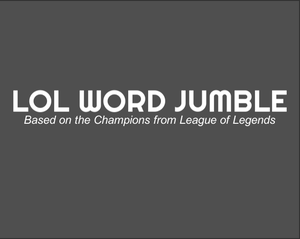 play Lol Word Jumble
