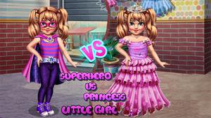 Little Girl Superhero Vs Princess