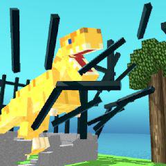 play Blocky Dino Park Raptor Attack