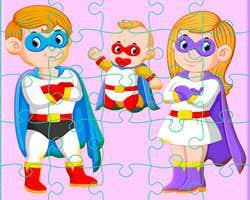 play Super Hero Family Jigsaw