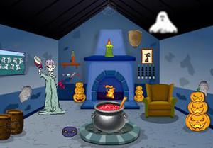 play Halloween Escape From Blue House