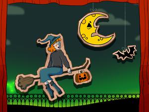 play Halloween Witch Fly