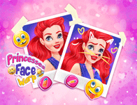 play Princesses Face Warp