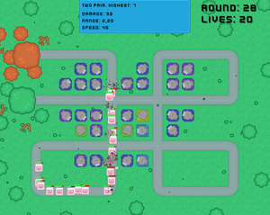 play Poker Tower Defense