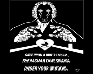 play Once Upon A Winter Night, The Ragman Came Singing Under Your Window.