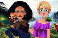 Jasmine And Rapunzel On Camping game