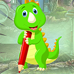 play Writing Green Dinosaur Escape