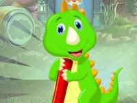 play Writing Green Dinosaur Escape