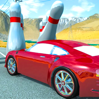 play Crazy Car Crash Stunts Bowling Edition