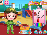 play Baby Hazel Firefighter Dress Up