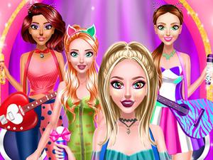 play Popstar Girls Dress Up