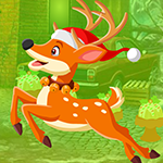 Gleeful Christmas Deer Escape