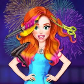 play Jessie New Year #Glam Hairstyles - Free Game At Playpink.Com