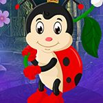 Ladybug Escape With Flower