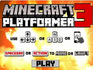 play Minecraft Platformer 3 ✪✪✪✪✪