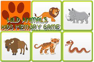 play Kids Memory - Wild Animals