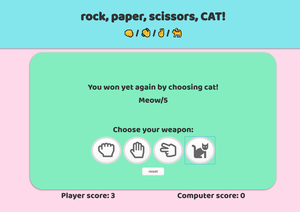 play Rock, Paper, Scissors, Cat!