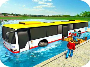 play Floating Water Bus Racing Game 3D