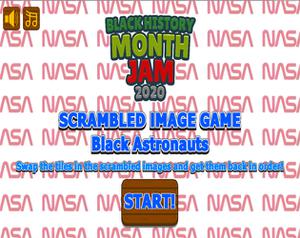 Scrambled Picture Game Black Astronauts