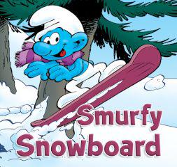 play Smurfy Snowboard