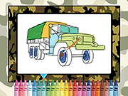 play Military Trucks Coloring