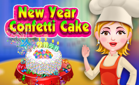 play New Year Confetti Cake - Free Game At Playpink.Com